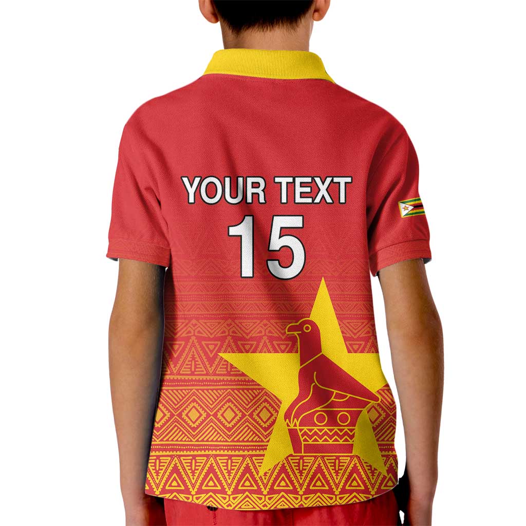 Custom Zimbabwe Cricket Kid Polo Shirt Go Chevrons