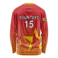 Custom Zimbabwe Cricket Long Sleeve Shirt Go Chevrons