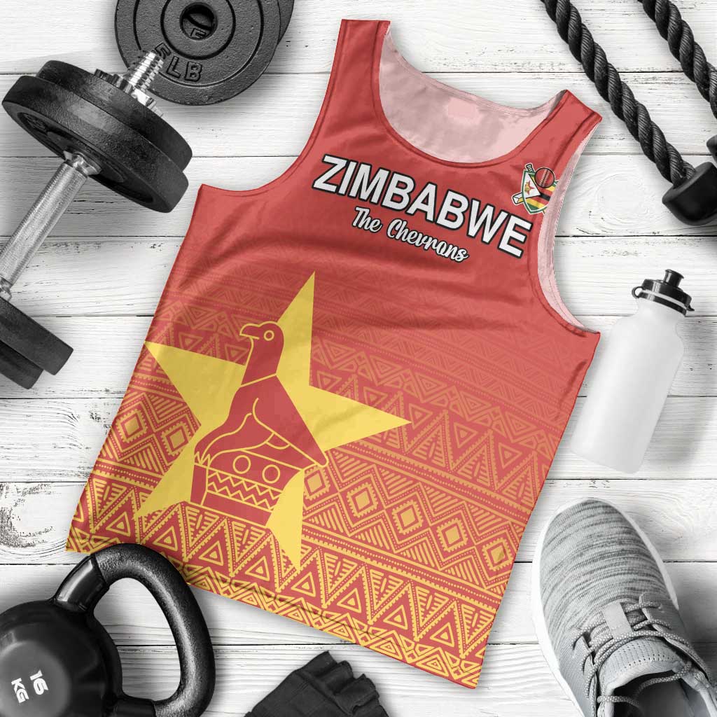 Custom Zimbabwe Cricket Men Tank Top Go Chevrons