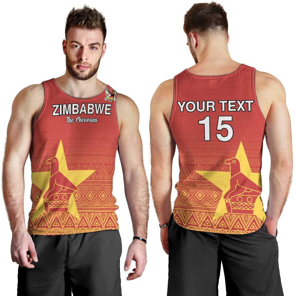 Custom Zimbabwe Cricket Men Tank Top Go Chevrons