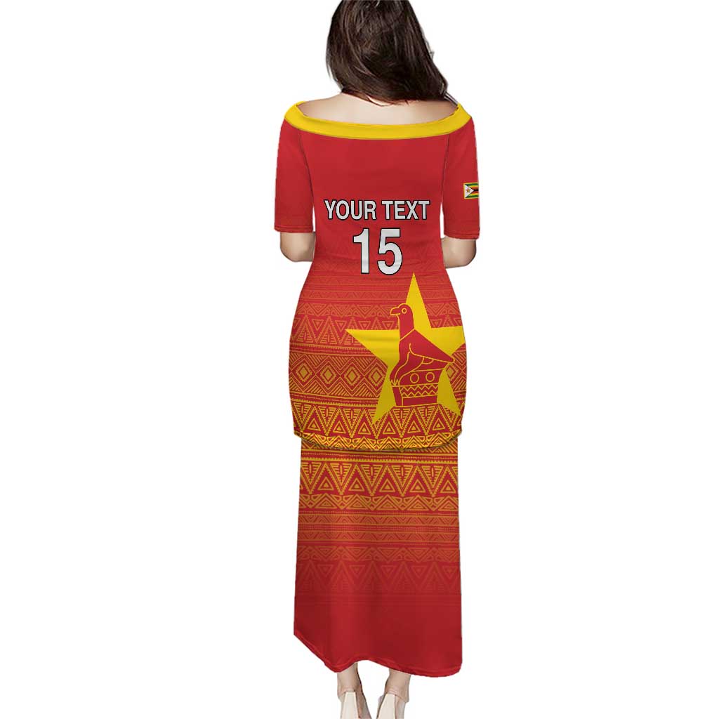 Custom Zimbabwe Cricket Puletasi Go Chevrons