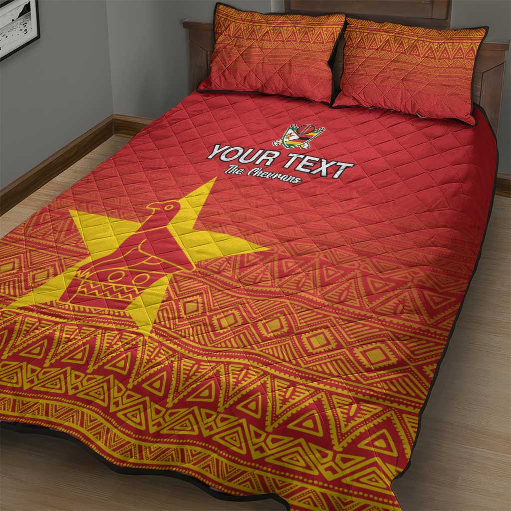 Custom Zimbabwe Cricket Quilt Bed Set Go Chevrons