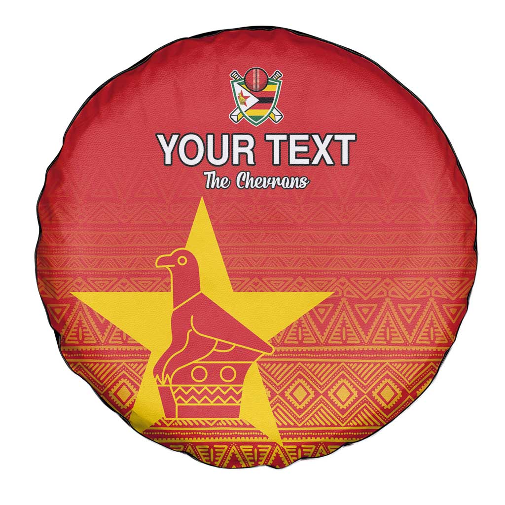 Custom Zimbabwe Cricket Spare Tire Cover Go Chevrons