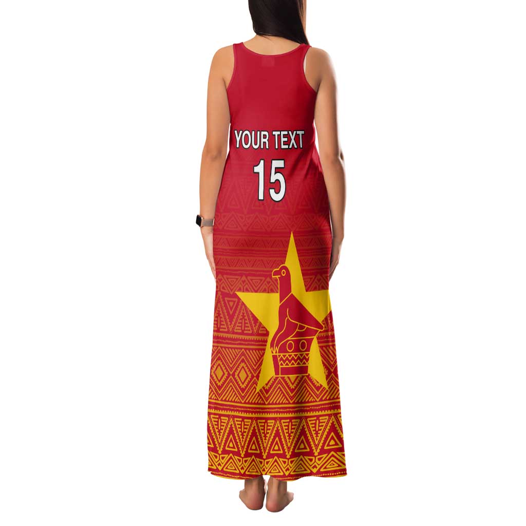 Custom Zimbabwe Cricket Tank Maxi Dress Go Chevrons