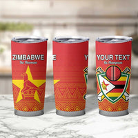 Custom Zimbabwe Cricket Tumbler Cup Go Chevrons