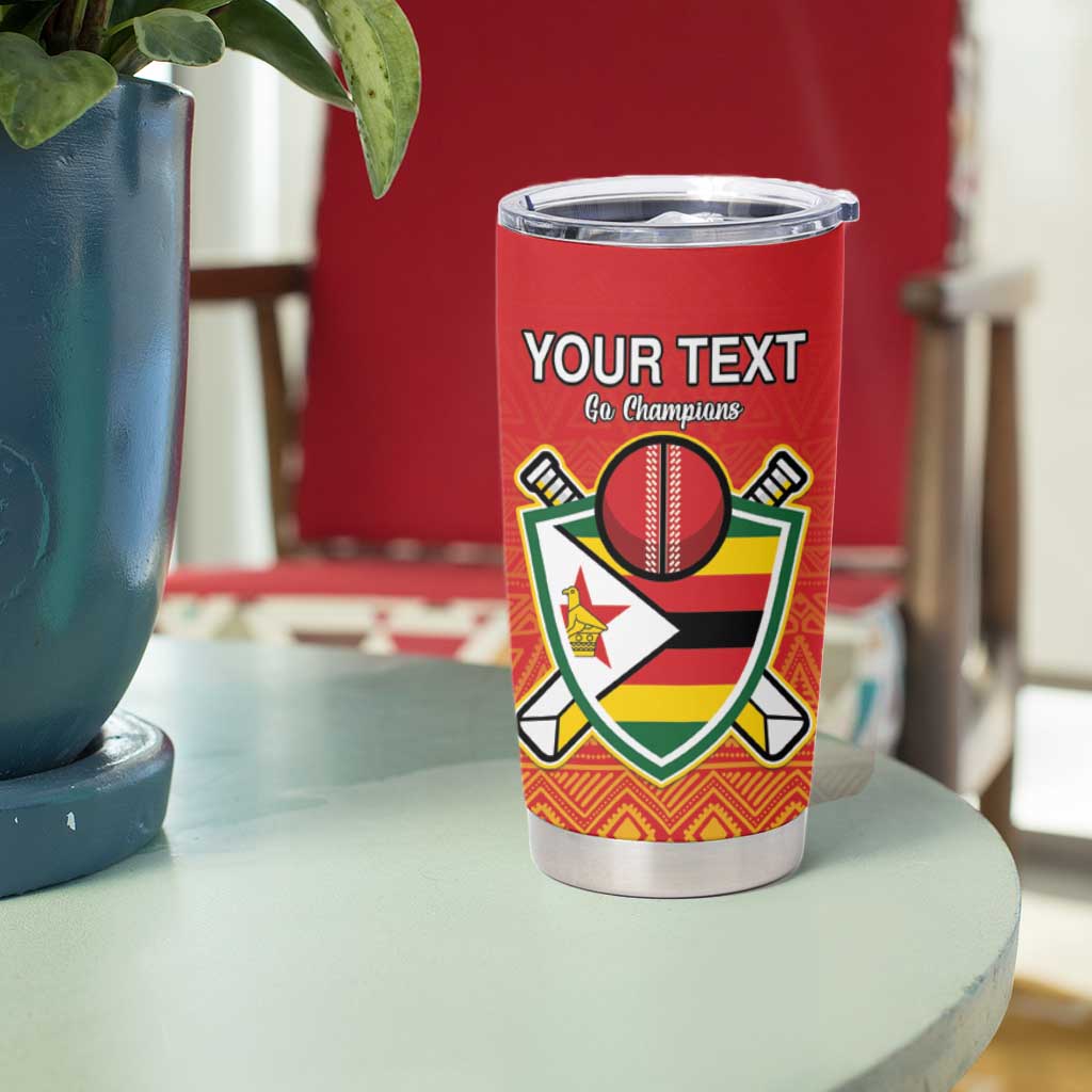 Custom Zimbabwe Cricket Tumbler Cup Go Chevrons