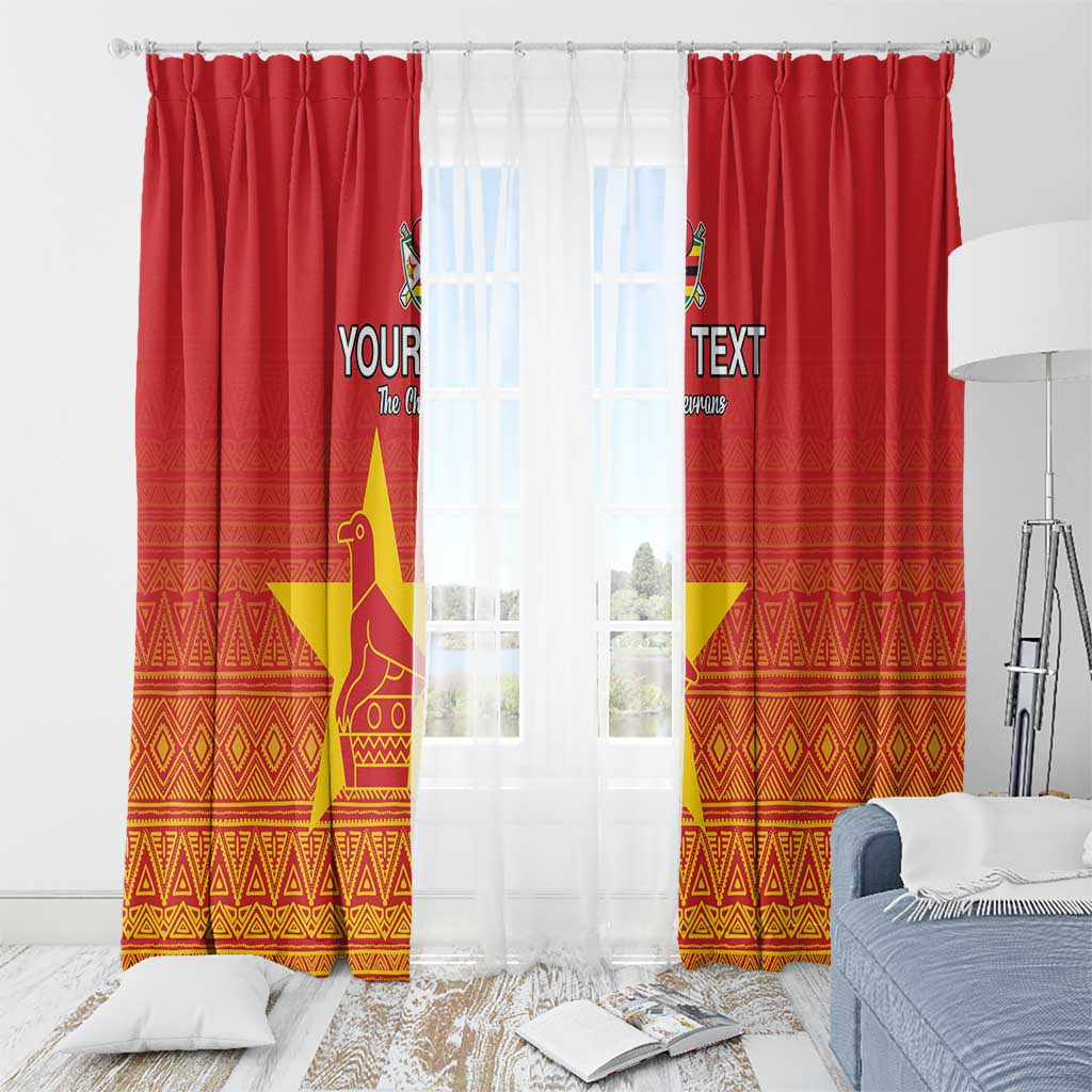 Custom Zimbabwe Cricket Window Curtain Go Chevrons