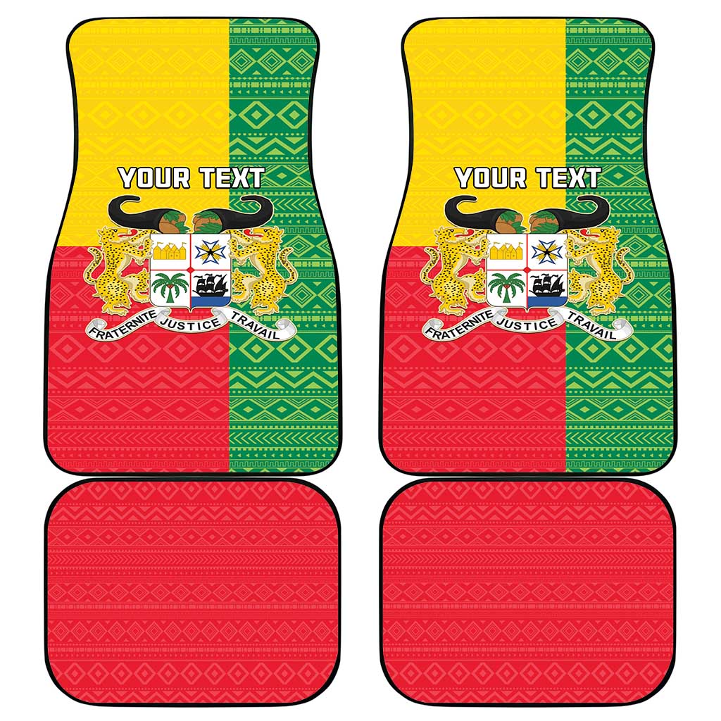 Personalised Benin Car Mats Coat Of Arms Flag Style