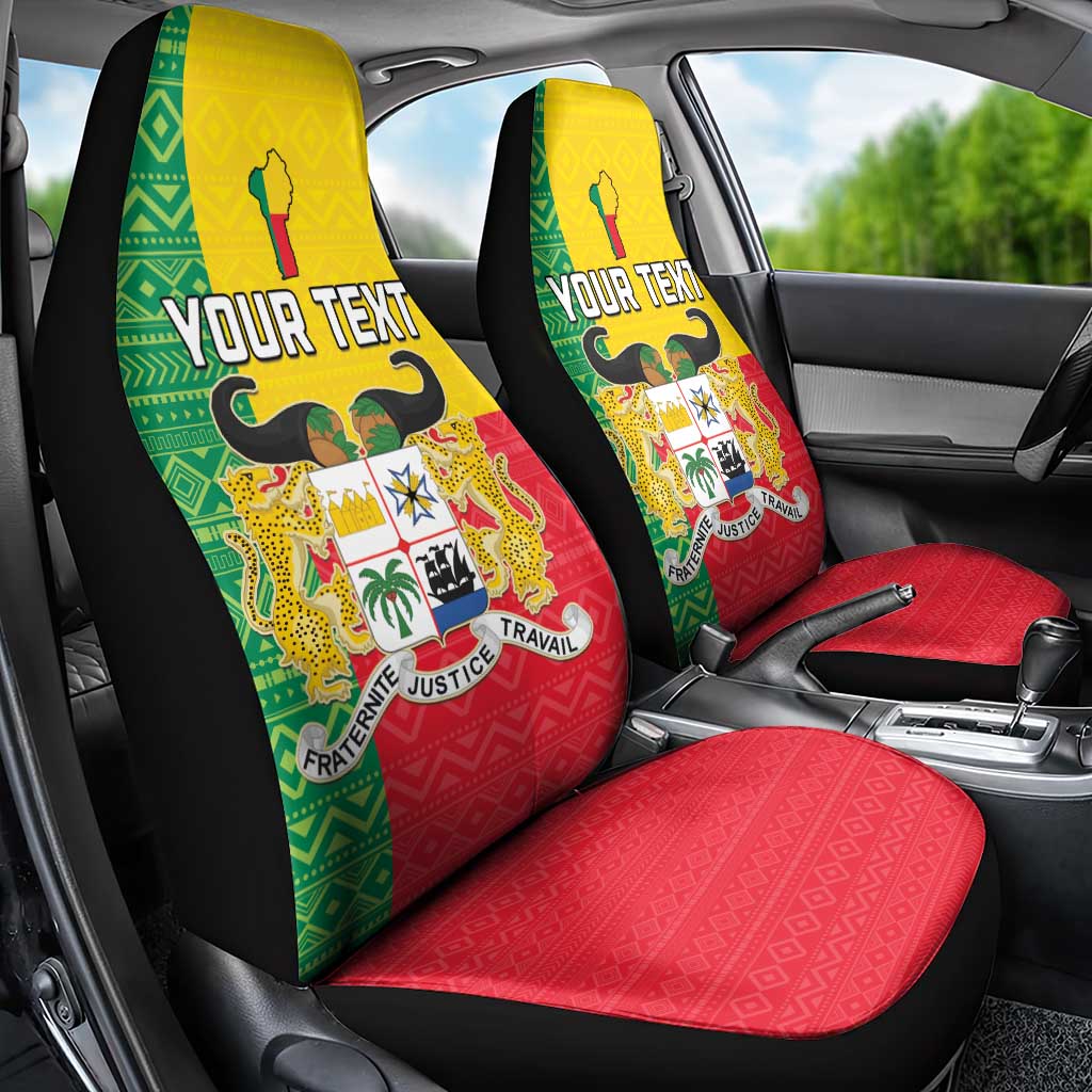 Personalised Benin Car Seat Cover Coat Of Arms Flag Style