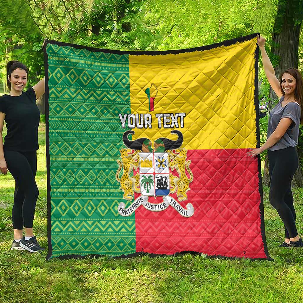 Personalised Benin Quilt Coat Of Arms Flag Style