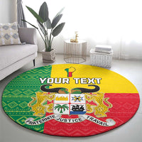 Personalised Benin Round Carpet Coat Of Arms Flag Style