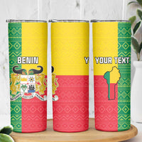 Personalised Benin Skinny Tumbler Coat Of Arms Flag Style