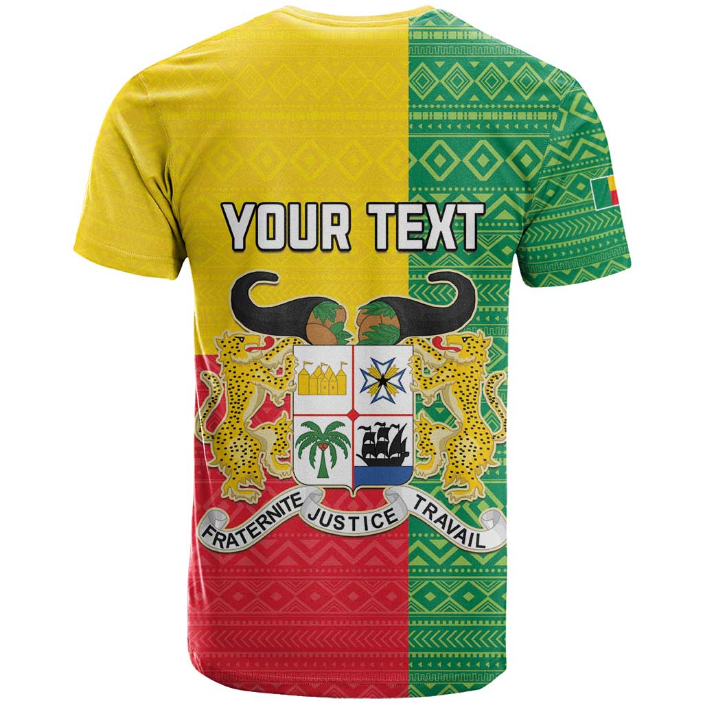 Personalised Benin T Shirt Coat Of Arms Flag Style