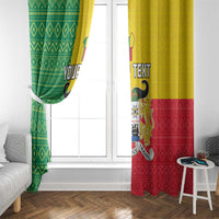 Personalised Benin Window Curtain Coat Of Arms Flag Style