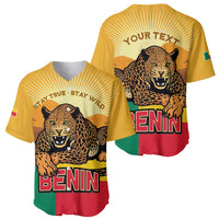 Personalised Benin Leopard Baseball Jersey Stay True - Stay Wild