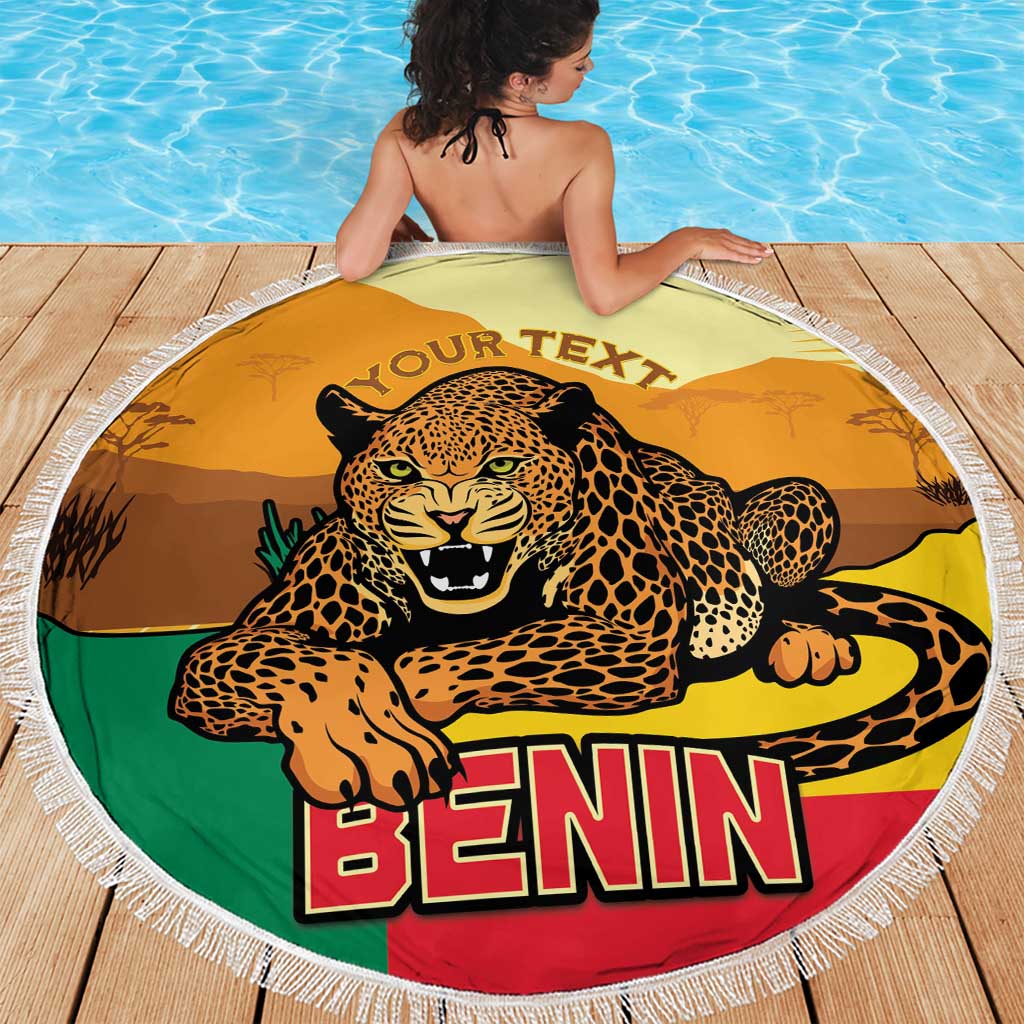 Personalised Benin Leopard Beach Blanket Stay True - Stay Wild