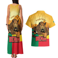 Personalised Benin Leopard Couples Matching Tank Maxi Dress and Hawaiian Shirt Stay True - Stay Wild