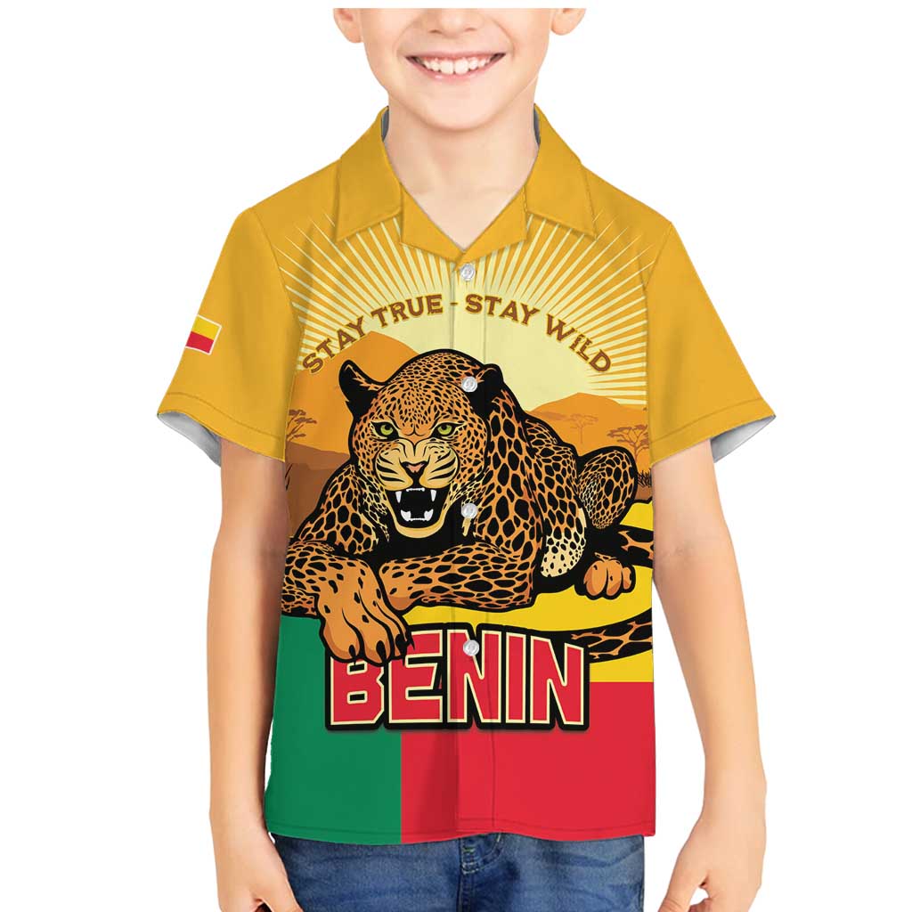 Personalised Benin Leopard Family Matching Mermaid Dress and Hawaiian Shirt Stay True - Stay Wild