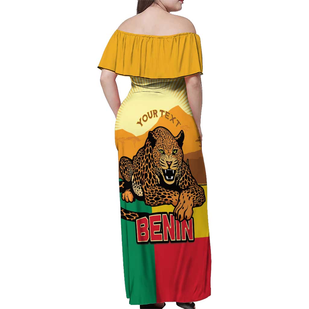 Personalised Benin Leopard Family Matching Off Shoulder Maxi Dress and Hawaiian Shirt Stay True - Stay Wild