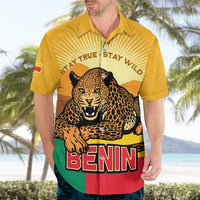 Personalised Benin Leopard Hawaiian Shirt Stay True - Stay Wild