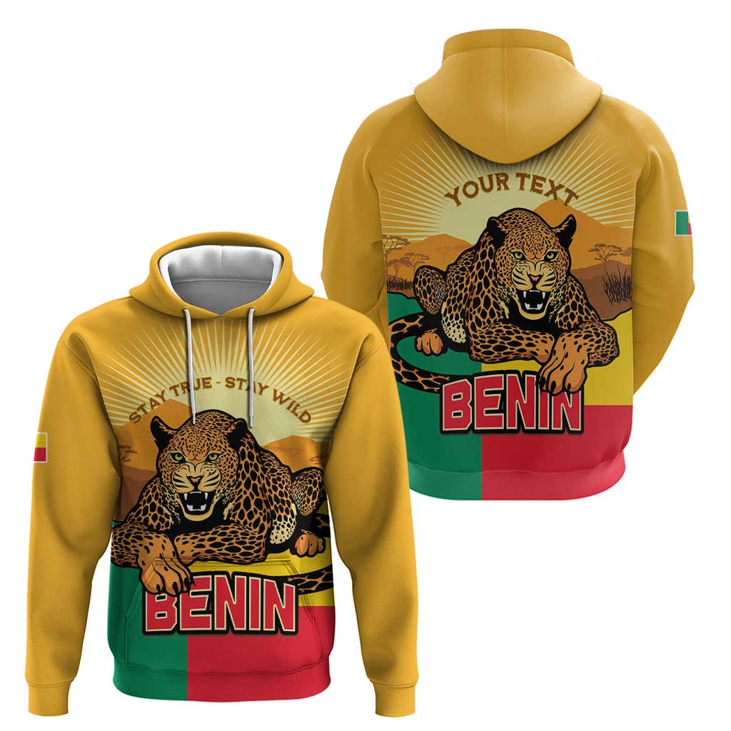Personalised Benin Leopard Hoodie Stay True - Stay Wild
