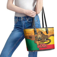 Personalised Benin Leopard Leather Tote Bag Stay True - Stay Wild