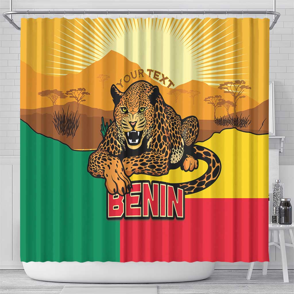 Personalised Benin Leopard Shower Curtain Stay True - Stay Wild