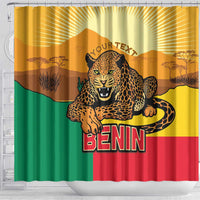 Personalised Benin Leopard Shower Curtain Stay True - Stay Wild