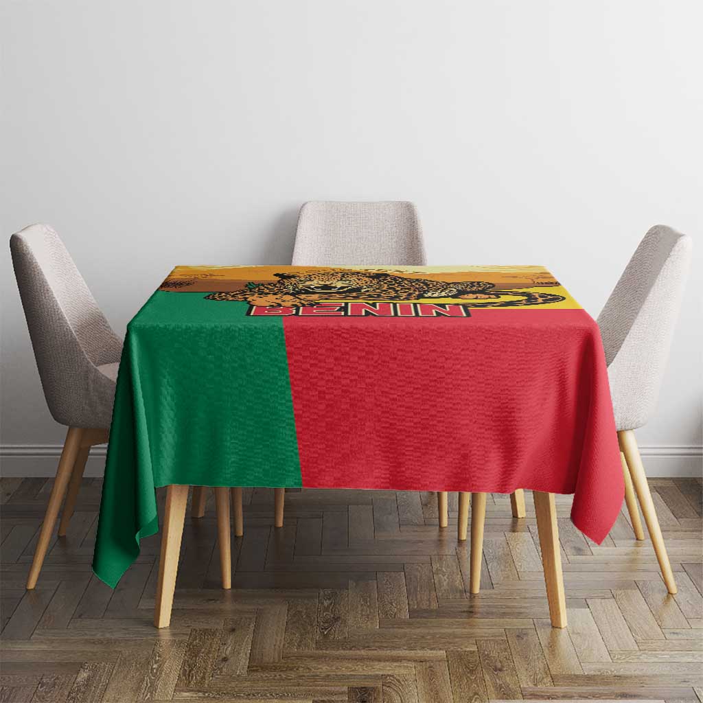 Personalised Benin Leopard Tablecloth Stay True - Stay Wild