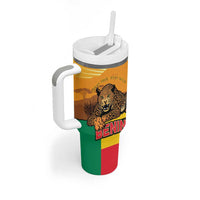 Personalised Benin Leopard Tumbler With Handle Stay True - Stay Wild