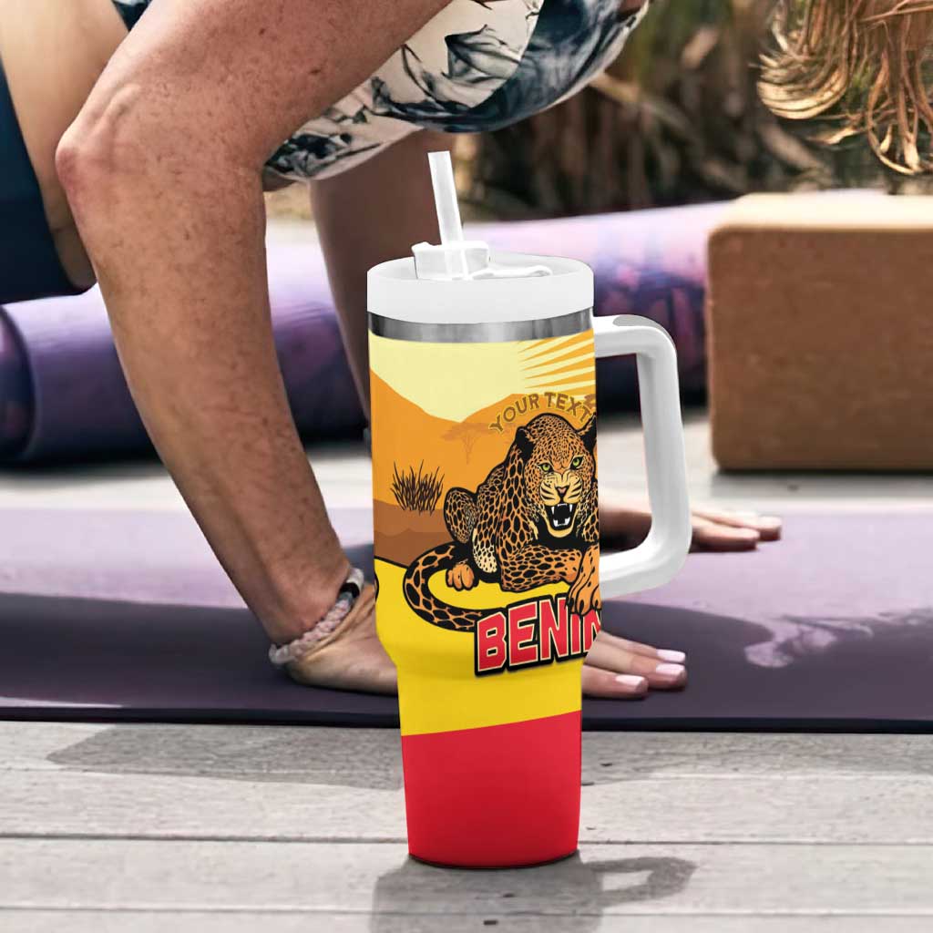Personalised Benin Leopard Tumbler With Handle Stay True - Stay Wild