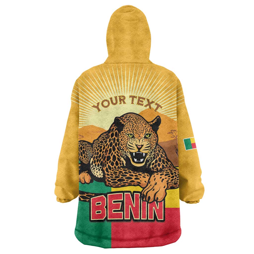 Personalised Benin Leopard Wearable Blanket Hoodie Stay True - Stay Wild
