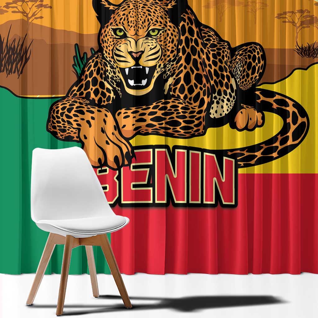 Personalised Benin Leopard Window Curtain Stay True - Stay Wild