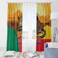 Personalised Benin Leopard Window Curtain Stay True - Stay Wild