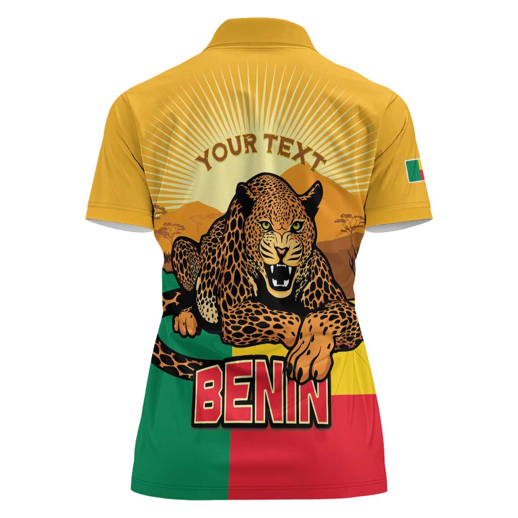 Personalised Benin Leopard Women Polo Shirt Stay True - Stay Wild