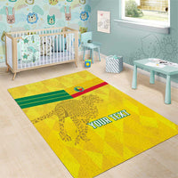 Custom Benin Football Area Rug Go Cheetahs