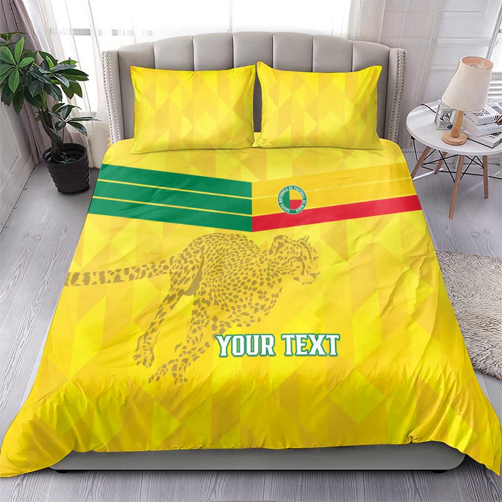 Custom Benin Football Bedding Set Go Cheetahs