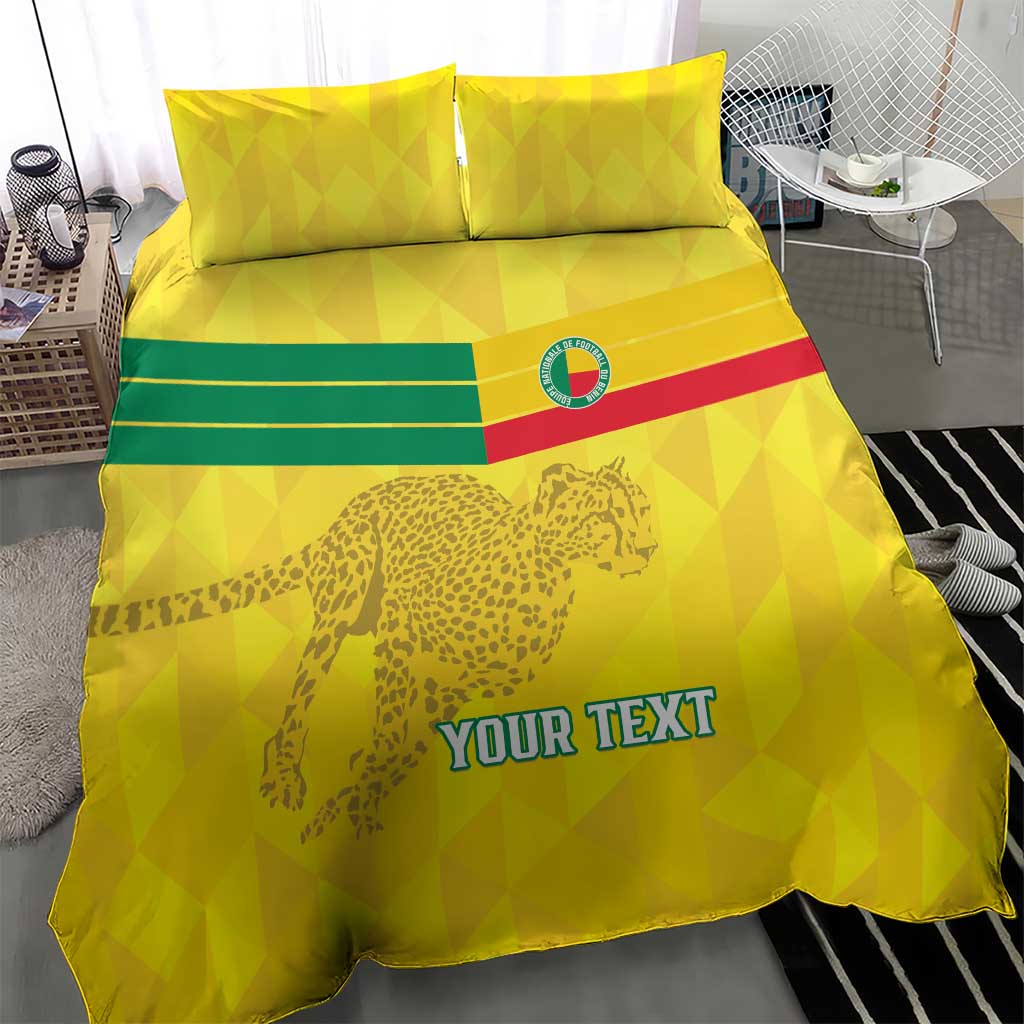 Custom Benin Football Bedding Set Go Cheetahs