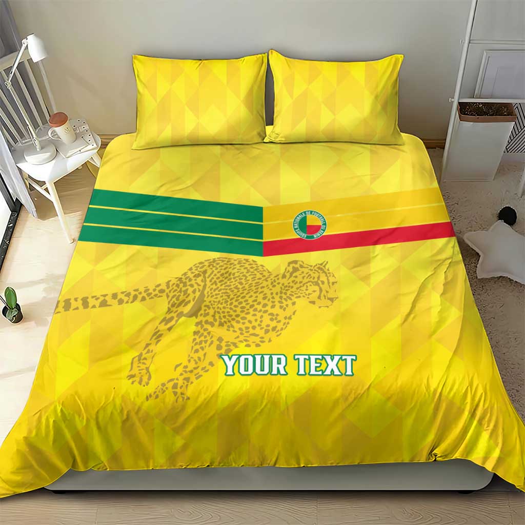 Custom Benin Football Bedding Set Go Cheetahs