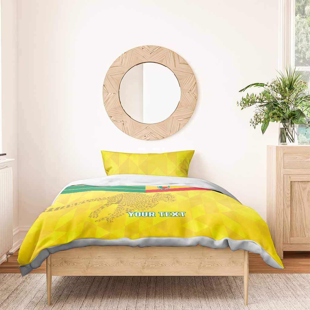 Custom Benin Football Bedding Set Go Cheetahs