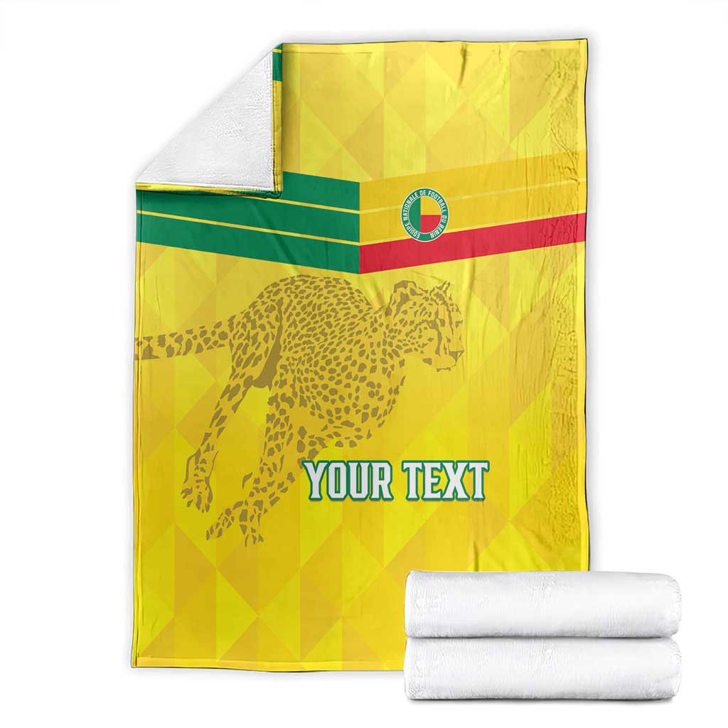 Custom Benin Football Blanket Go Cheetahs