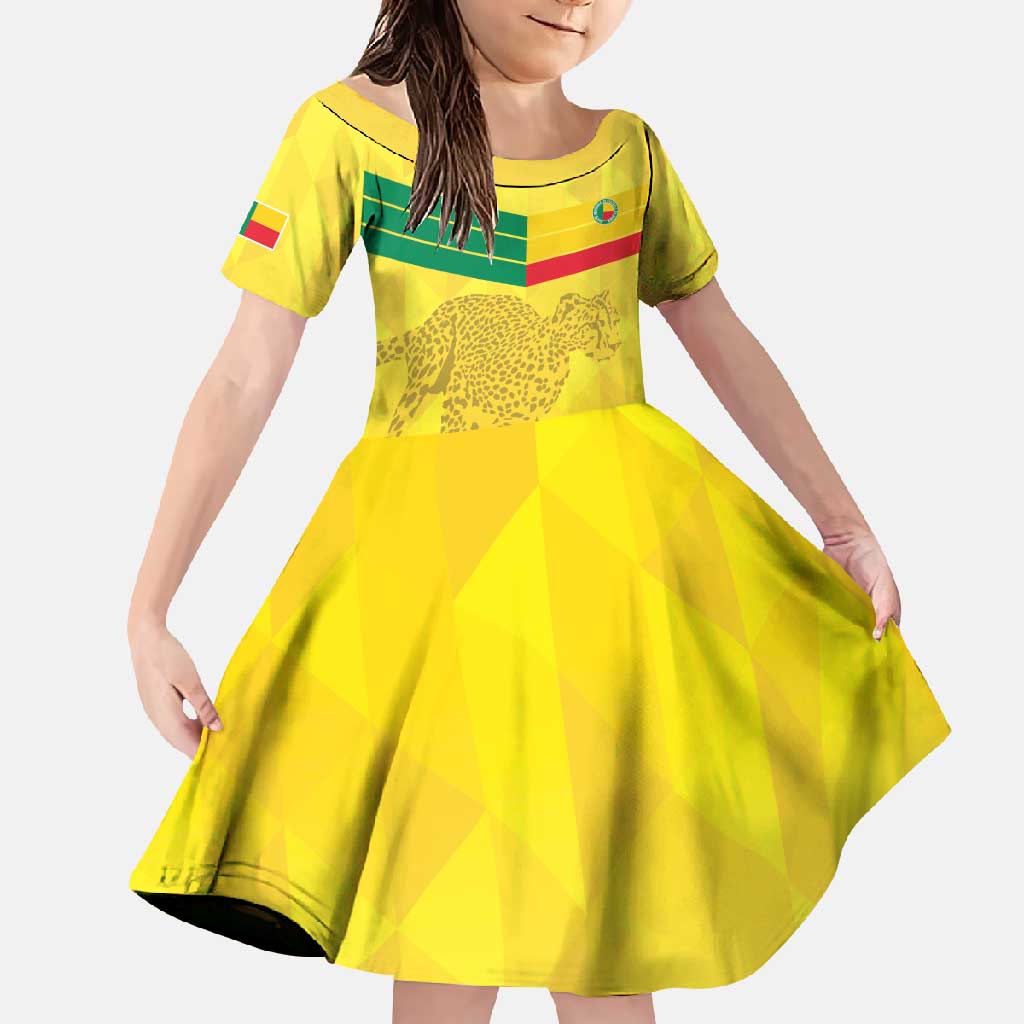 Custom Benin Football Family Matching Mermaid Dress and Hawaiian Shirt Go Cheetahs