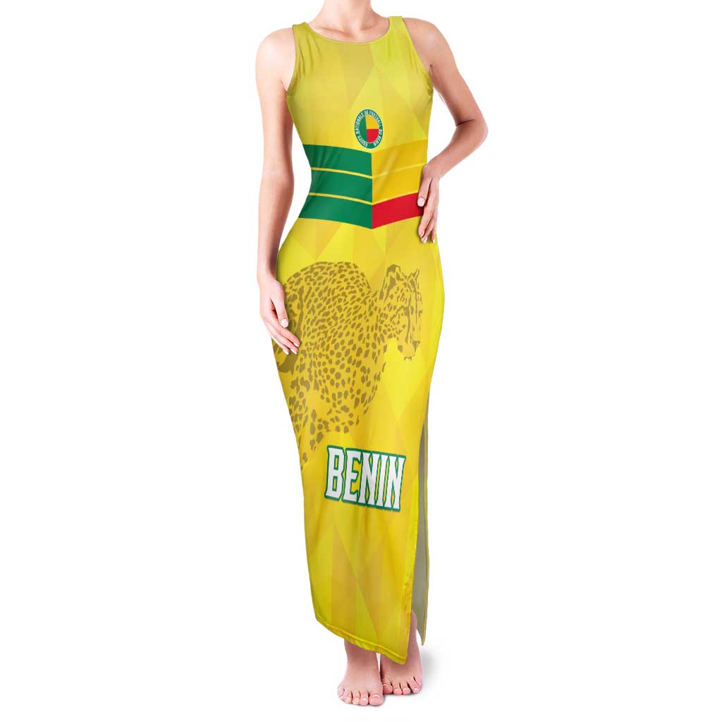 Custom Benin Football Family Matching Tank Maxi Dress and Hawaiian Shirt Go Cheetahs