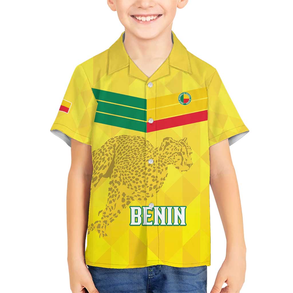 Custom Benin Football Family Matching Tank Maxi Dress and Hawaiian Shirt Go Cheetahs