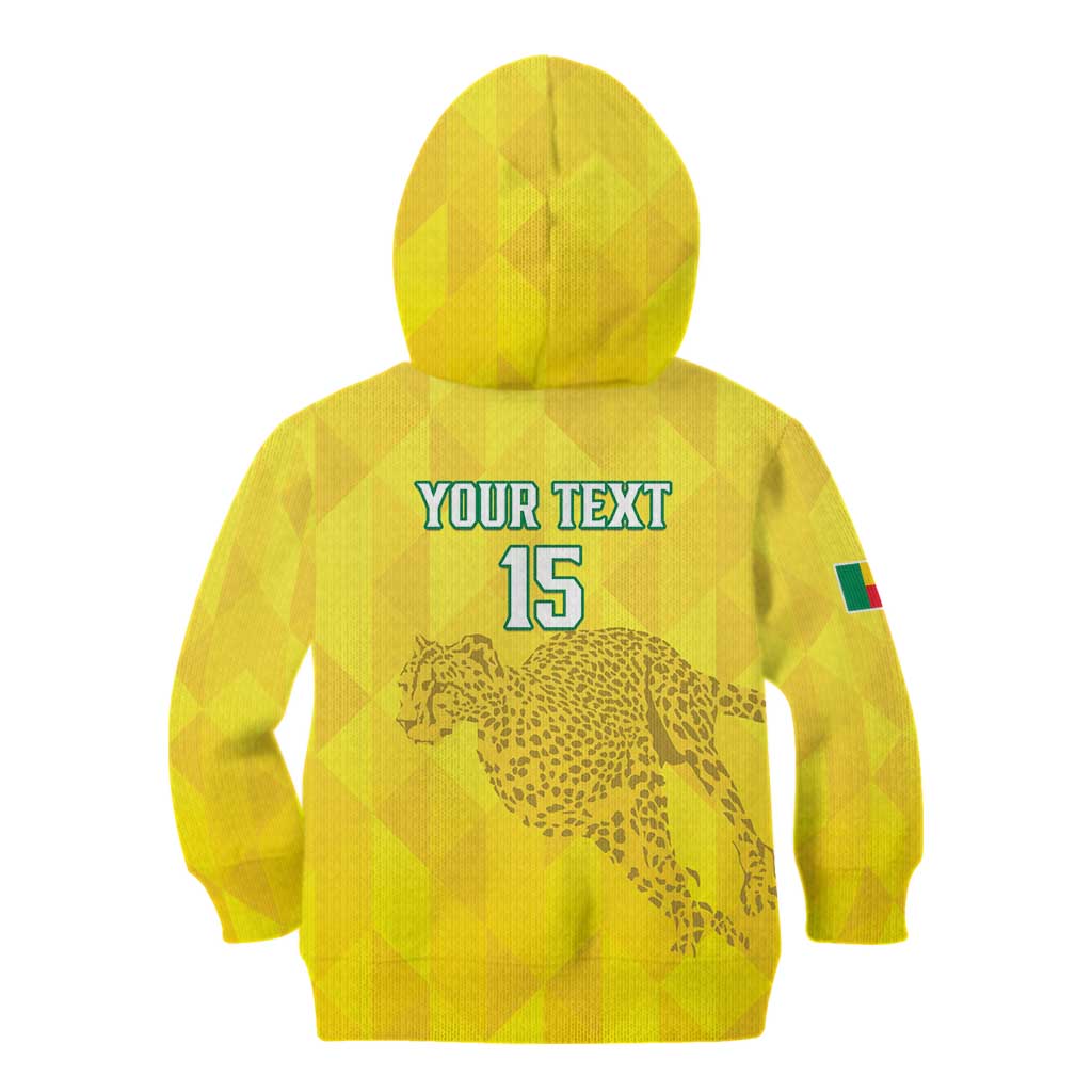 Custom Benin Football Kid Hoodie Go Cheetahs
