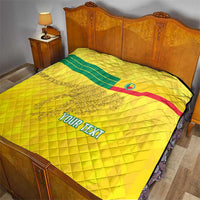 Custom Benin Football Quilt Go Cheetahs