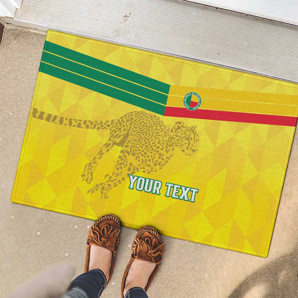 Custom Benin Football Rubber Doormat Go Cheetahs