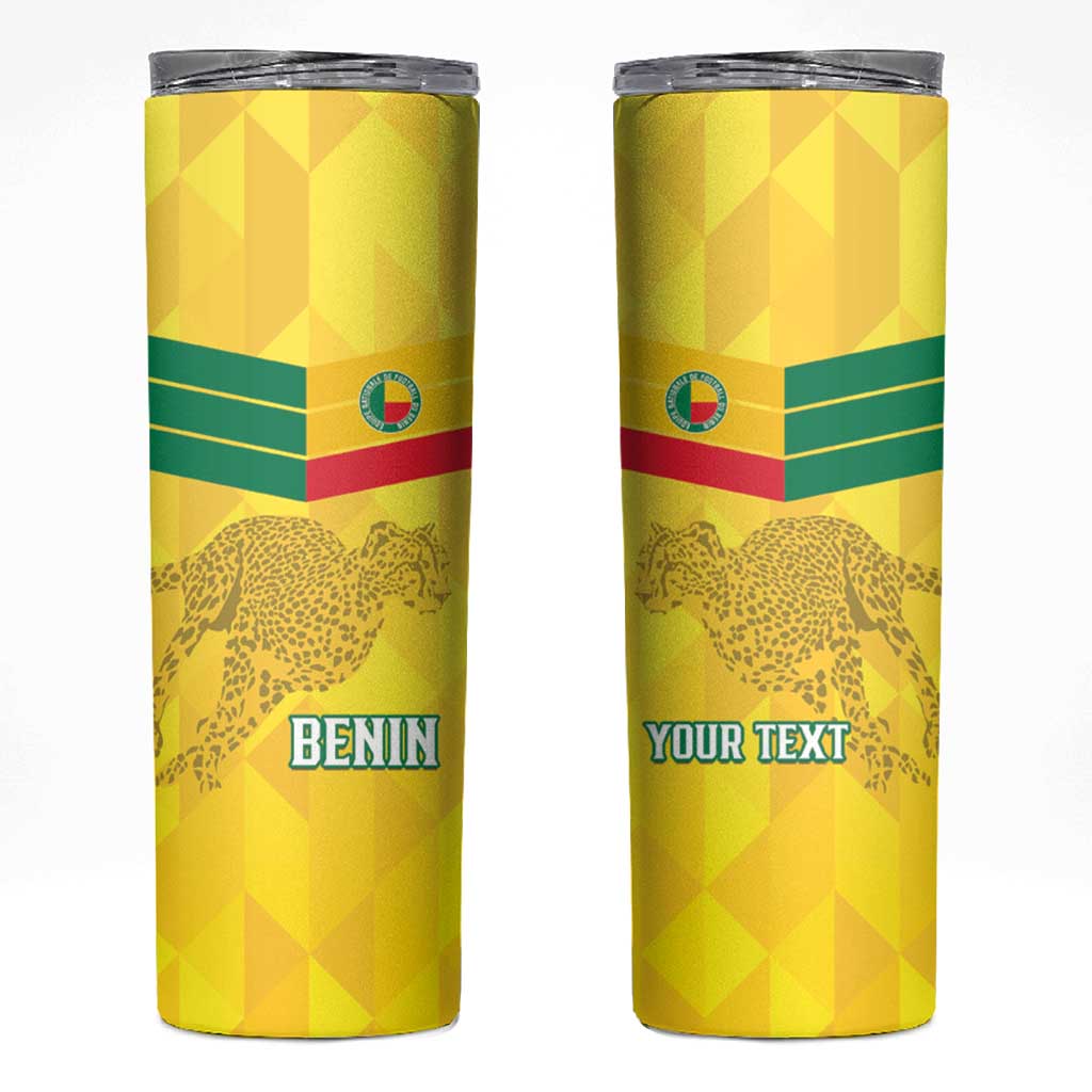Custom Benin Football Skinny Tumbler Go Cheetahs