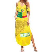 Custom Benin Football Summer Maxi Dress Go Cheetahs