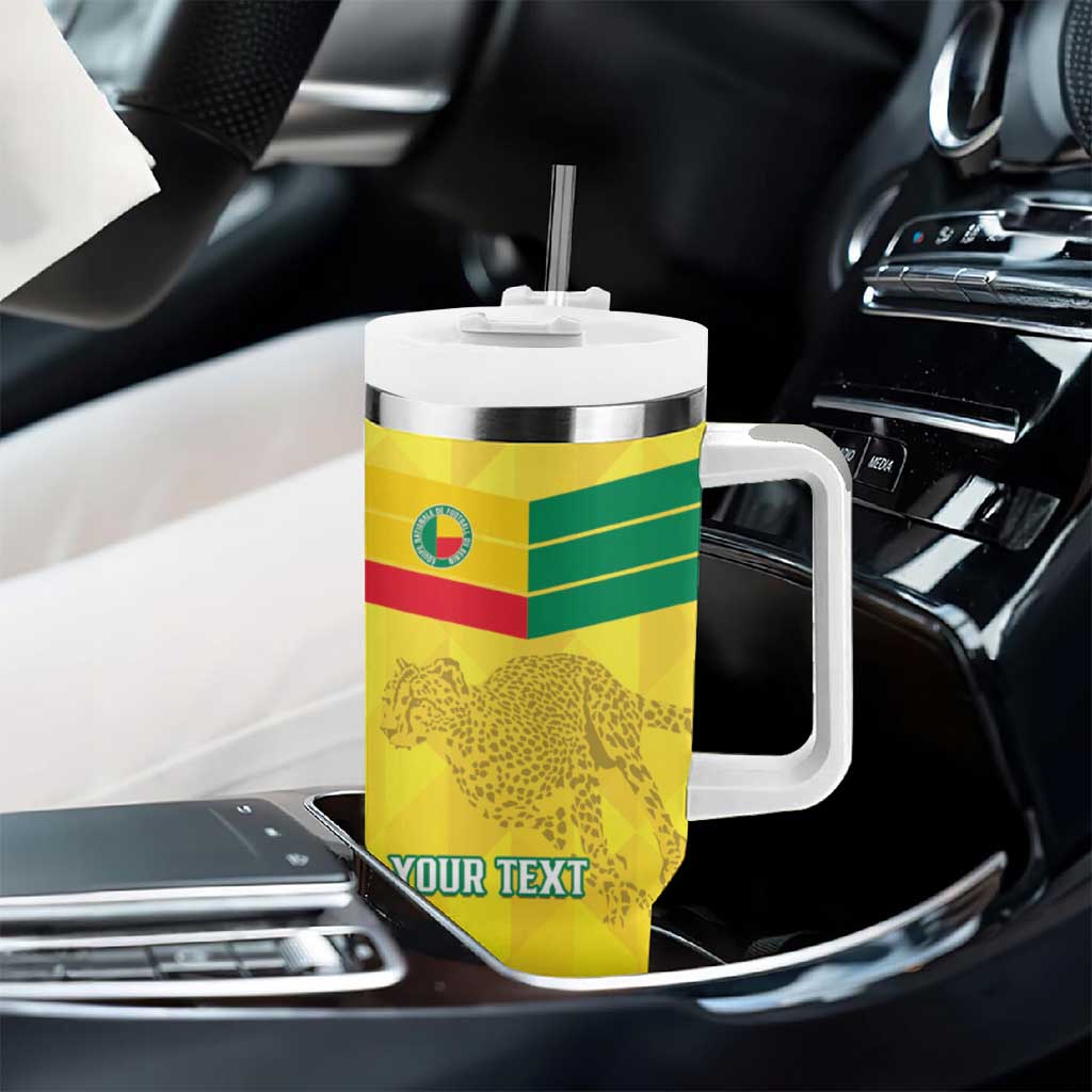 Custom Benin Football Tumbler With Handle Go Cheetahs